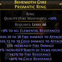 RING WITH FIRE+COLD DMG 33% FIRE DAMAGE 21% RARITY FOUND 43% FIRE 40% COLD 9% ALL RESISTANCES