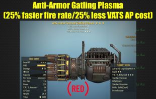 Anti-Armor Gatling Plasma (25% faster fire rate/25% less VATS AP cost) - image