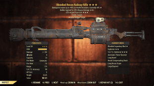 ⭐[PC] [BE25] Bloodied Railway Rifle (Explosive・25% less V.A.T.S. AP Cost)⭐ - image