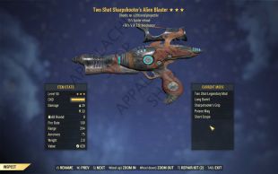 Two Shot Alien Blaster (+50% VATS hit chance, 15% faster reload) - image
