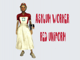 ⭐[PC] Asylum Worker Uniform Red & Hat [FAST DELIVERY]⭐Asylum Red, Red Asylum - image
