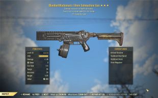 Bloodied 10mm Submachine Gun (25% faster fire rate, VATS crit fills 15% faster) - image