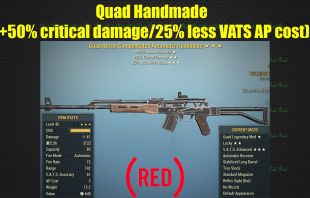 Quad Handmade (+50% critical damage/25% less VATS AP cost) - image