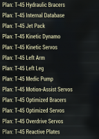 All 36 Plans for Power Armor T-45 [Bundle Plans] - image