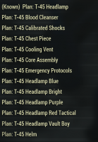All 36 Plans for Power Armor T-45 [Bundle Plans] - image