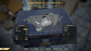 Unyielding Secret Service WWR Armor Set (+5 Intelligence)[FULL Mods + Jetpack] (Wastelanders DLC) - image