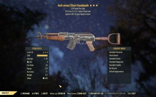 Anti-Armor Handmade (25% faster fire rate, 25% less VATS AP cost) - image