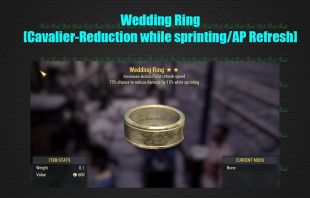 Wedding Ring 50 lvl [Cavalier-Reduction while sprinting/AP Refresh][Legendary outfit] - image