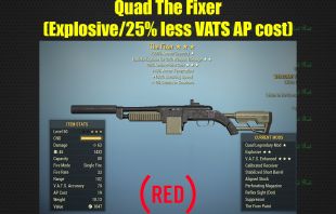 Quad The Fixer (Explosive/25% less VATS AP cost) - image