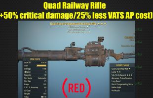 Quad Railway (+50% critical damage/25% less VATS AP cost) - image