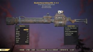 Bloodied Railway (+50% VATS hit chance, 90% reduced weight) - image