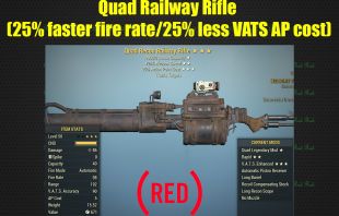 Quad Railway (25% faster fire rate/25% less VATS AP cost) - image