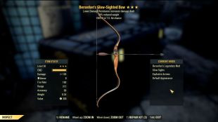Berserker's Bow (+50% VATS hit chance, 90% reduced weight) - image
