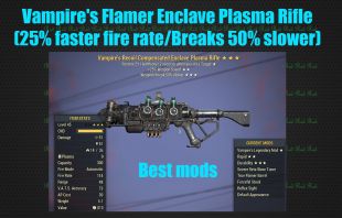 Vampire's Flamer Enclave Plasma Rifle (25% faster fire rate/Breaks 50% slower) - image