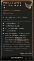 ✷✷✷✷4GA Banished Lord's Talisman 56/60 Aspect✷✷✷✷ Season 9 Instant Delivery - image