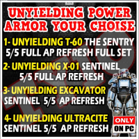 BEST UNYIELDING POWER ARMOR PICK ONE [ T-60 / X-01 / EXCAVATOR / Ultracite ]  DETAILS IN DESCRIPTION - image