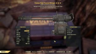 Furious Explosive Minigun (25% less VATS AP cost) - image