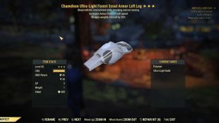 Chameleon Weapon Weight Reduction Forest Scout Armor Set (5/5 FULL AP REFRESH) - image