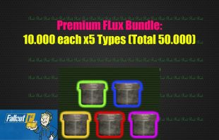 Premium Flux Bundle : Each 10.000 x5 Types [Total 50.000][Violet/Cobalt/Crimson/Yellowcake/Fluoresce - image
