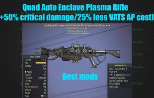 Quad Auto Enclave Plasma Rifle (+50% critical damage/25% less VATS AP cost) - image