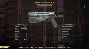 Bloodied 50% VATS Critical Shot 10mm Pistol 25% Less VATS - image