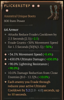 3GA Flickerstep (3.2/4) ✷34.5% Movement Speed ✷450% Ultimate Damage ✷90% Lightning Resistance - image
