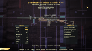 Bloodied Explosive Radium Rifle + 25% Less VATS - image