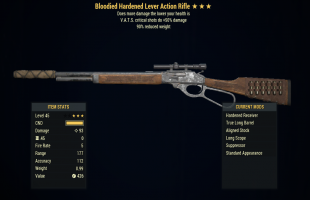 [PC] Bloodied Lever Action Rifle (+50% VATS Crit Damage, 90% RW)- - image