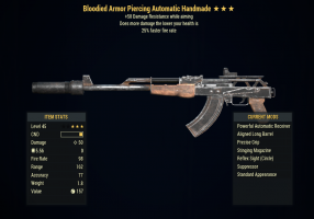 [PC] Bloodied Handmade (+50% VATS Crit Damage, 15% VATS Crit Meter) - image