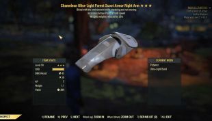 Chameleon Weapon Weight Reduction Forest Scout Armor Set (5/5 FULL AP REFRESH) - image