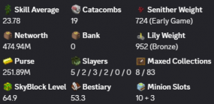 ✳️❗️ Solo-Coop | 64 SB lvl | 23 AVG | Cata 19 | 476m NW | Full accept | Hypixel SkyBlock ❗️✳️ - image