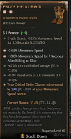 2GA Esu's Heirloom (29/40) ✷34.5% Movement Speed ✷18.8% move speed after elite - image