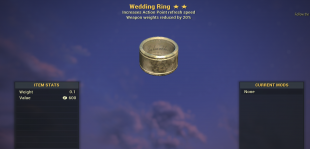Wedding RING ( AP REFRESH + WEAPONS WEIGHTS) [Legendary Outfit] - image
