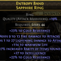 RISE OF THE ABYSSAL RING WITH FIRE + PHYSICAL DMG 114 LIFE 17% RARITY 27 INTELLIGENCE 45% COLD RESIS