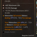 2GA Meteor Amulet - +30% AllRes / +685 Life / +69% Meteor Burn
