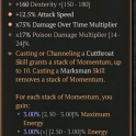 2GA Sea Lord's Fine Gloves Max Aspect GA Damage Over Time Multiplier/GA Attack Speed 160 dex 17% poi