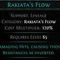 RISE OF THE ABYSSAL Rakiata's Flow LINEAGE SUPPORT GEM
