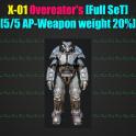 X-01 Overeater's [Full SeT] [5/5 AP - Weapon weight 20%][Power Armor]