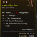 3GA Boots GA Strength/GA Fury Regeneration/GA Shadow Resistance 8.1% impairment reduct
