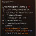 3GA Focus GA Critical Strike Damage Multiplier GA Weapon Damage GA Maximum Life 164 willpower