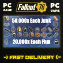 Fallout 76 - PC - 30,000 Each Junk + 20,000 Each Flux