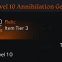 (Tier3)Level 10 Annihilation Gem (Damage Gem)(Random Class and Random Skill) All US server