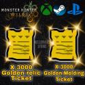 x3000 Golden Relic Tickets and x3000 Golden Melding Tickets