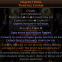 NASCENT HOPE UNIQUE THAWING CHARM LVL 12 REQ UNIQUE CANNOT BE FROZEN CHARM