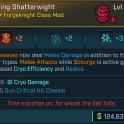 ⭐L50 SHATTERWIGHT +2 BERSERK, +2 TACTICIAN, +3 AGE OF ICE, -10% CRYO DMG, -10% GUN CHC⭐