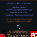 ☯️ Nimis Topaz Ring (random roll (ASK !)) Mercenaries of Trarthus SC ★ Instant
