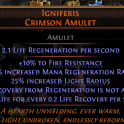 Igniferis Crimson Amulet (2 1-10-25-25-0 2)