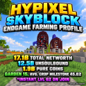 ⚡SKYBLOCK PROFILE ⚡ 12.5 BILLION UNSOULBOUND ⚡17 BILLION TOTAL ⚡1.9B PURE COINS