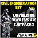 Unyielding Weapon Weight Reduction Civil Engineer Armor SeT (5/5 AP)JETPACK Civil Engineer Armor Set