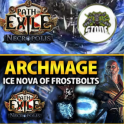 Ice Nova of Frostbolts Archmage Hierophant / T17 and Simulacrum 30 / 3.24 [Setup+Currency]